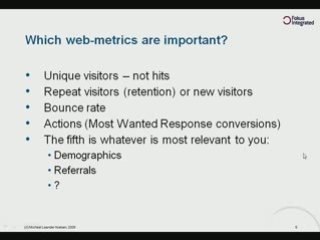 Marketing Tip 7 by Michael Leander about web metrics