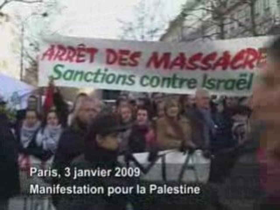 Palestine: Manif à Paris 3/01/2009