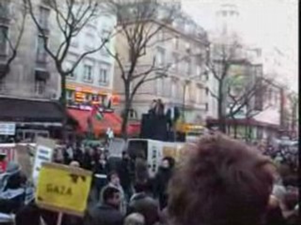 Manifestation Paris 03 Janvier 2009 - solidarité au peuple p