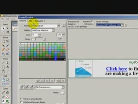 How to create animated gifs with fireworks