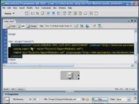How To Embed A Flash Audio Player To Your Website