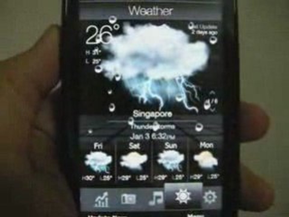 HTC Touch HD Weather App