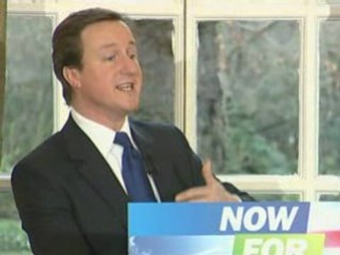 Tory leader unveils tax and spending plans