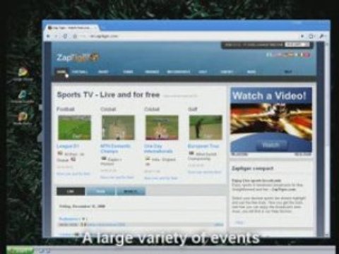 Free live sports tv streams on ZapTiger.com - sopcast TVAnts
