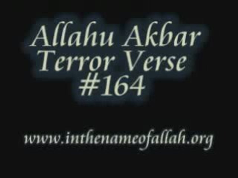 164 Allahu Akbar or Terror Verse