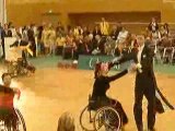 An amputation girl wheelchair dancing -Waltz