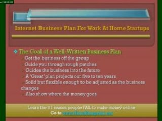 Internet Business Plan for Work at Home Success