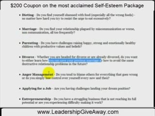 boosting self esteem by expert Joe Rubino ($200 off)