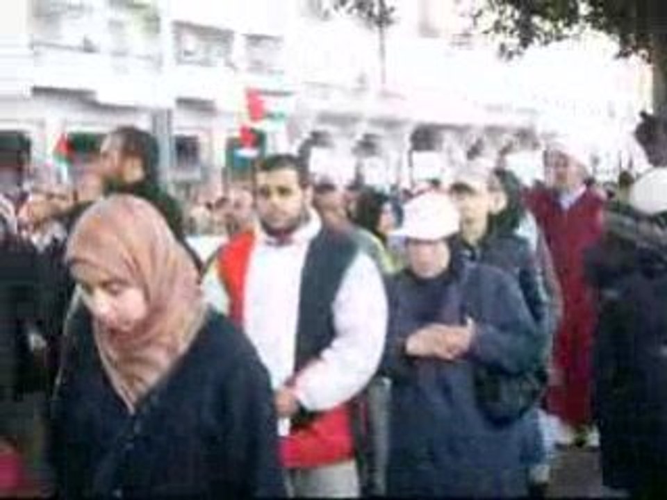Manifestation pour nos proches à GAZA à Rabat 04/01/09 N2