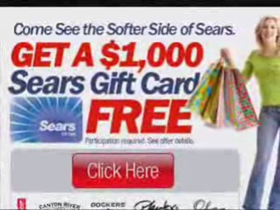 $1000 Sears Free Gift Card