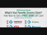 Free $500 Grocery Store Gift card