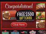 Free $500 Restaurant Gift Card
