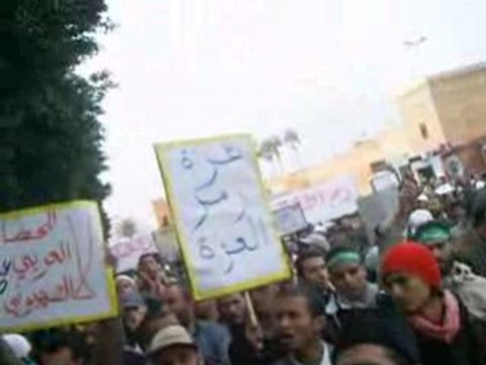 Manifestation pour GAZA à Rabat 04/01/09 N4