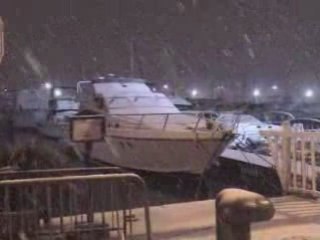Chute de neige sur le Vieux-Port
