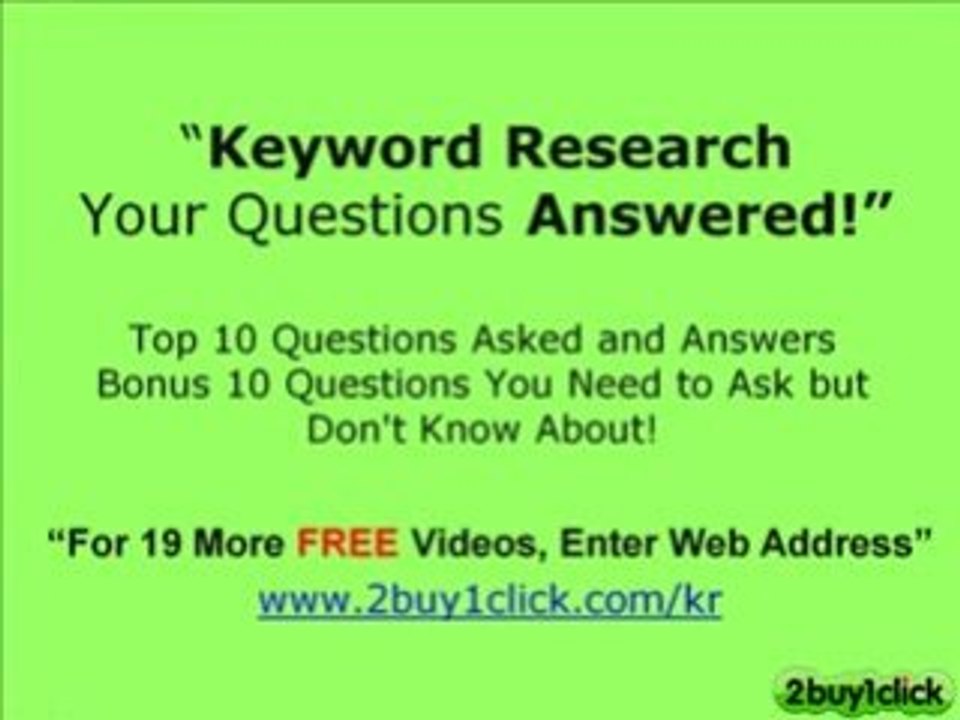 Best Keywords - FREE Q & A You Need to Know
