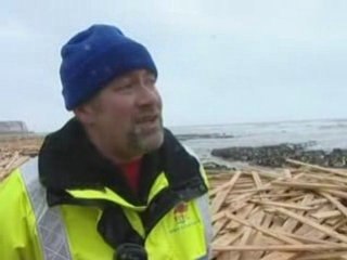 Timber washes up on Kent coast
