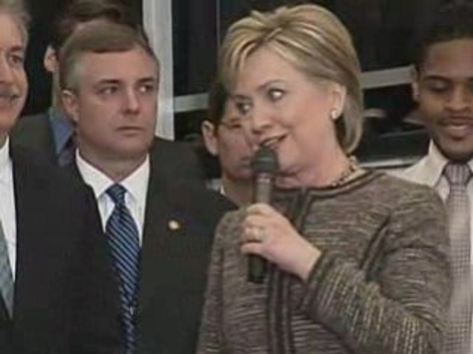 Clinton gets to work