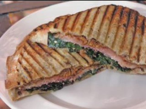 Prosciutto and Red Spinach Grilled Goat Cheese Sandwich