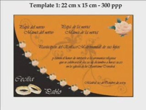 Templates (plantillas) de Invitaciones a Bodas