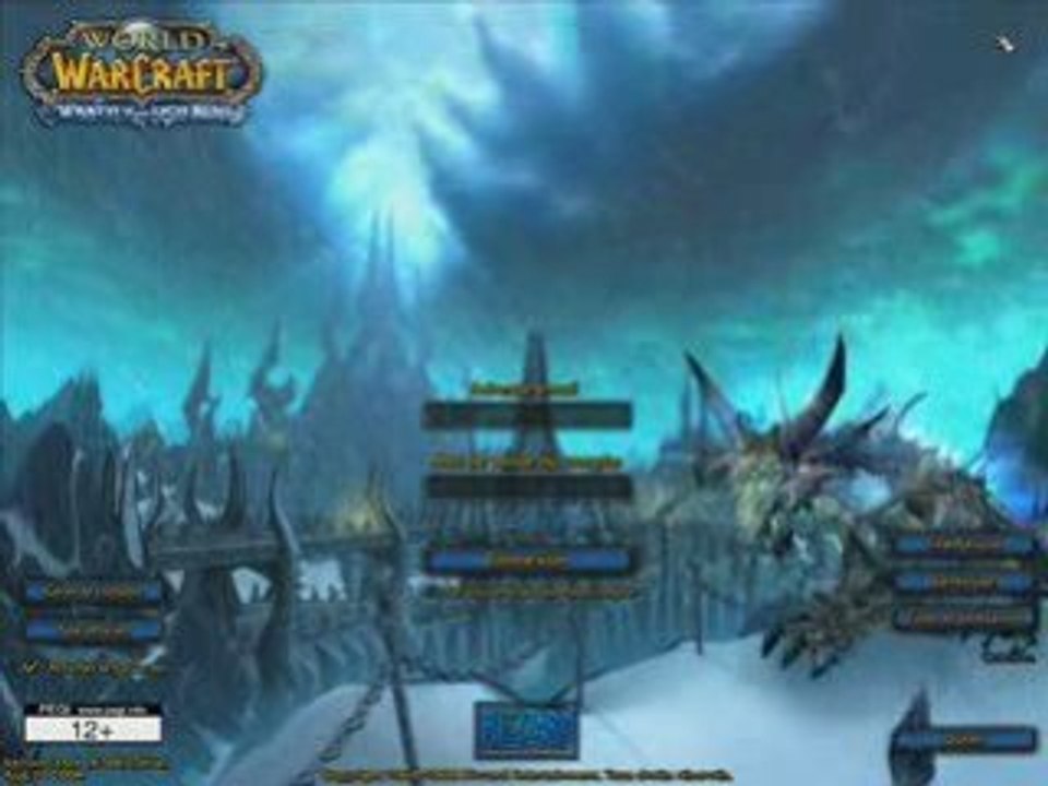WoW ecran de login wrath of the lich king