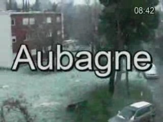 Snowing in Aubagne