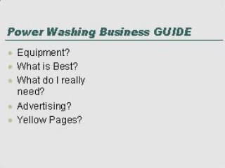 Start a Power Washing Business with step by step guide