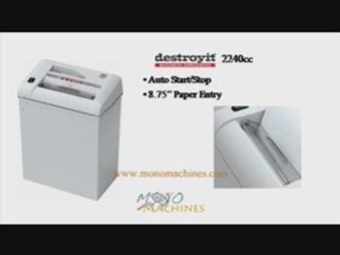 Destroyit 2240 cc Confetti-Cut Paper Shredder
