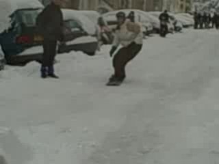 marseille sous la neige et en snowboard