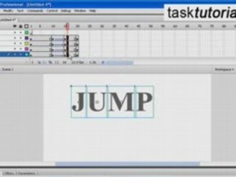 Jumping letters animation in FLASH - Tutorial