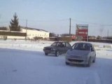 drift en 205 sur neige