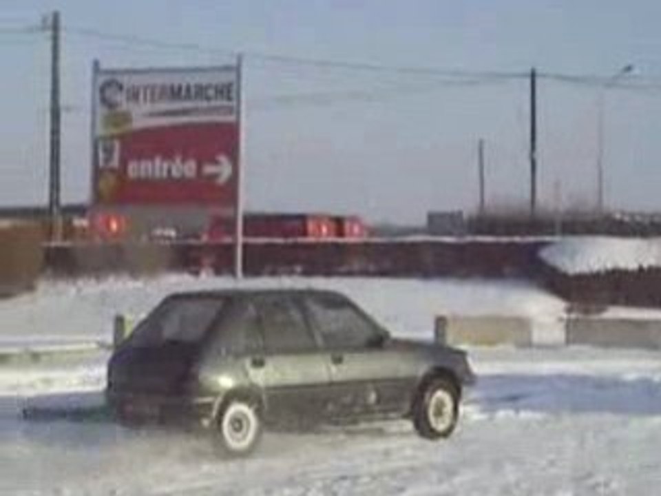 drift en 206 + 205 sur neige