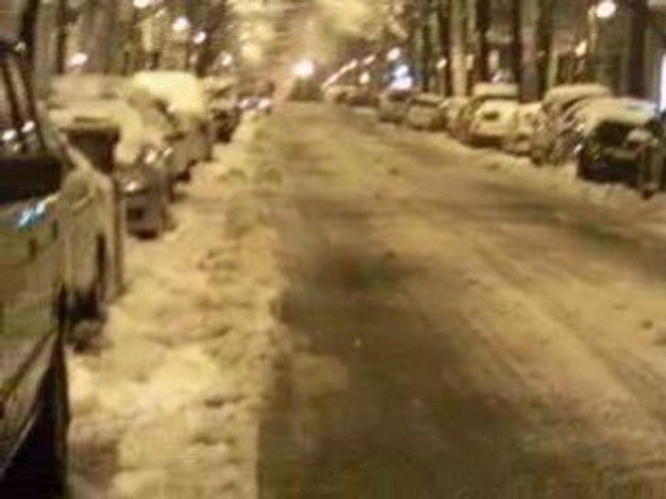 Marseille sous la neige .le bonhomme de neige .
