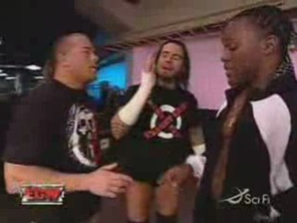 Elijah Burke, RVD and CM Punk backstage