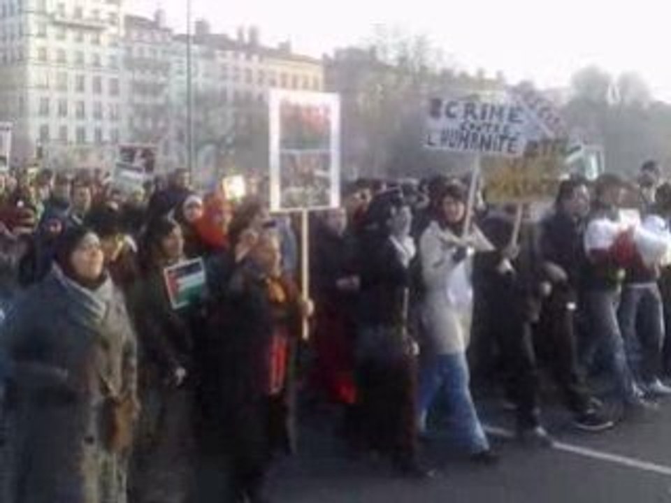 MANIF PROPALESTINE LYON 10/01/09