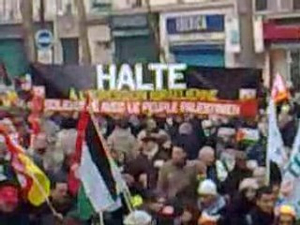 MANIFESTATION POUR GAZA A PARIS 10/01/09