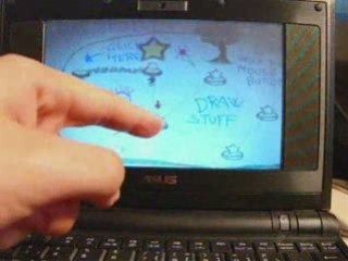 Crayon Physics Deluxe on Eee PC 701 w/ Touchscreen