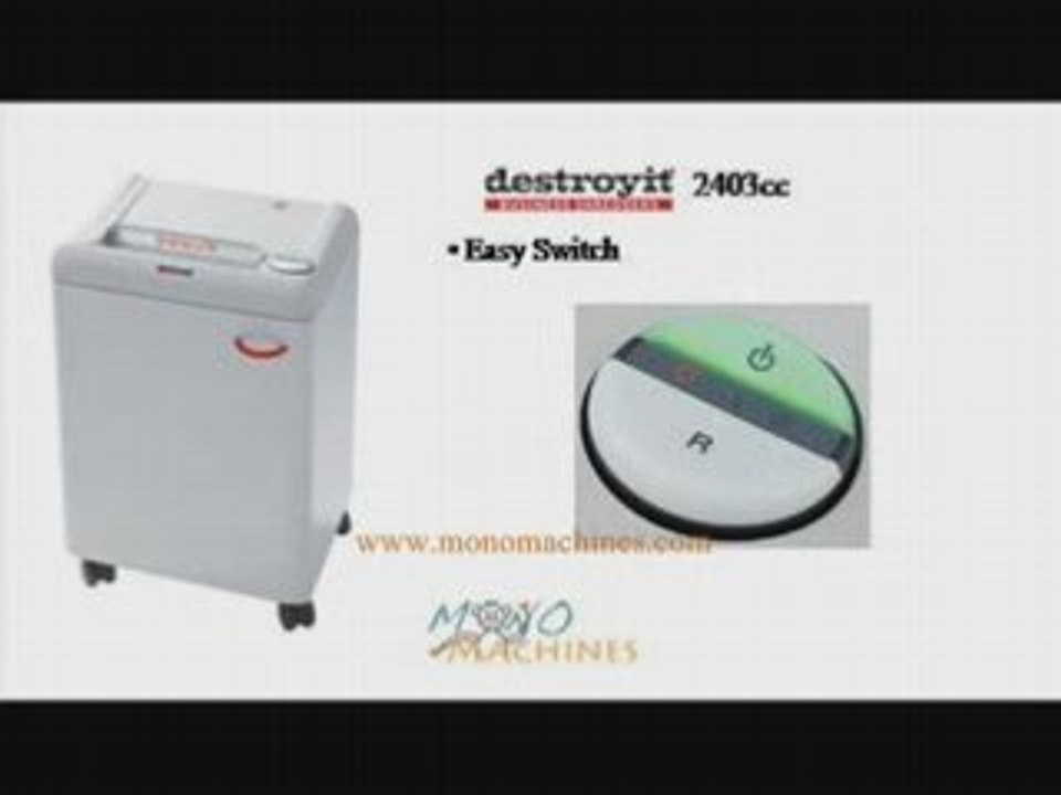 Destroyit 2403 cc Confetti-Cut Paper Shredder