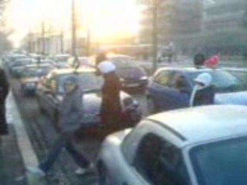 Manif en voitures à Strasbourg pour GAZA 10/1/09