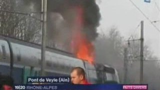 Incendie sur une motrice de TGV dans l'Ain
