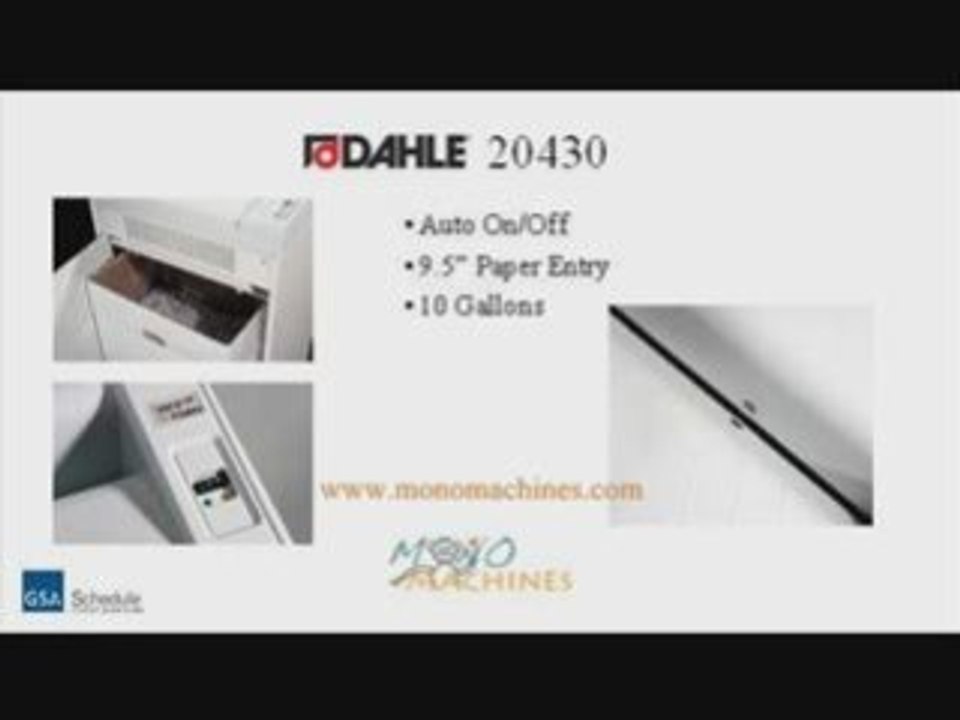 Dahle 20430 Cross Cut Paper Shredder - Tour