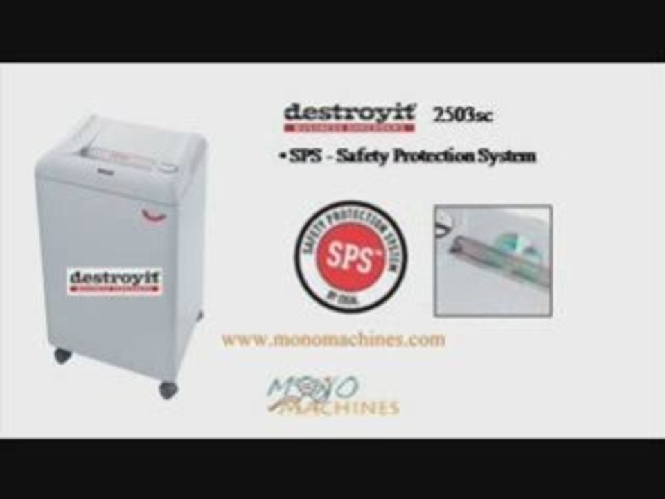 MBM Destroyit 2503 Strip Cut Paper Shredder - Tour