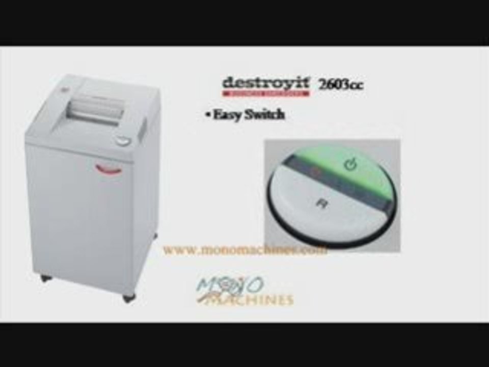 MBM Destroyit 2603 cc Confetti-Cut Paper Shredder - Tour
