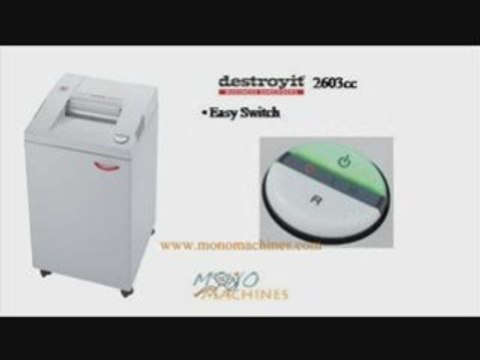 MBM Destroyit 2603 cc Confetti-Cut Paper Shredder - Tour
