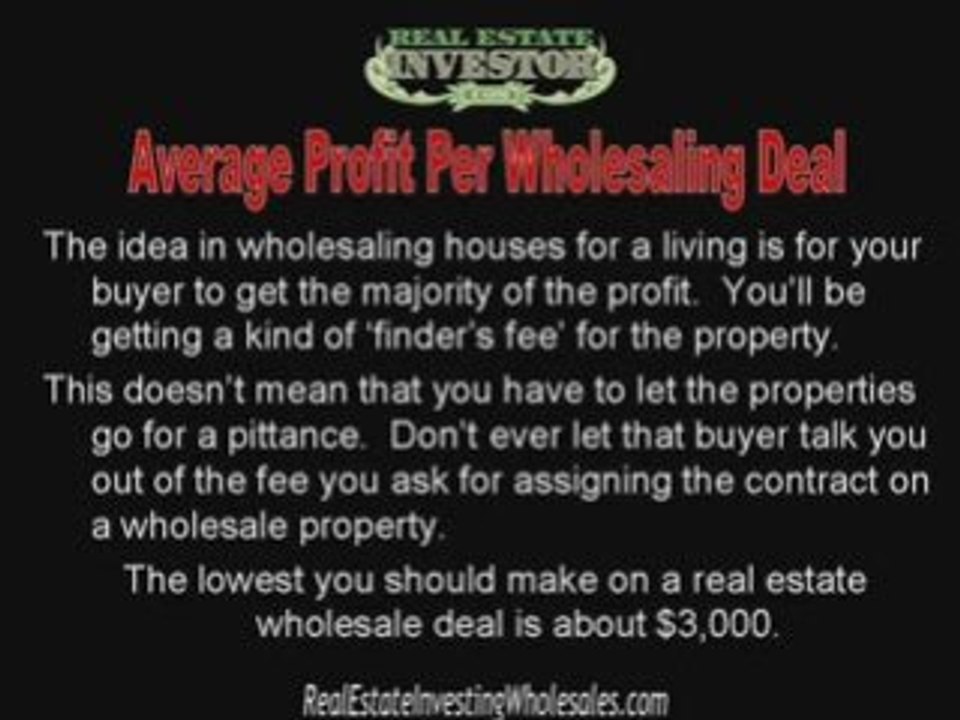 How Much Can You Make Wholesaling Houses for a...