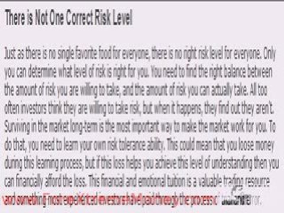 Video: Correct Risk in Forex