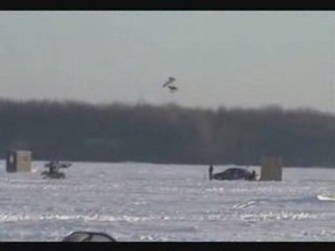 un samedi aprés midi d'hiver sur le lac st pierre au quebec