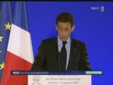 visite houleuse de Nicolas Sarkozy à Saint-Lô (50)