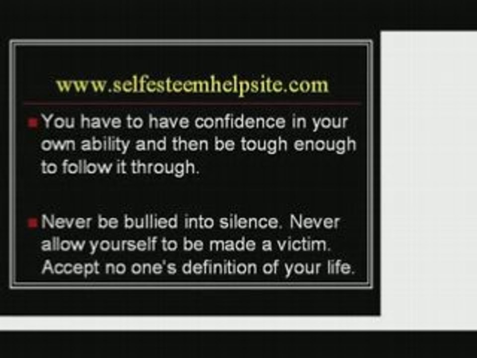 How To Raise Your Self Esteem