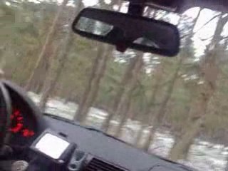 Jazda po Pobierowie w zimie na letnich oponach