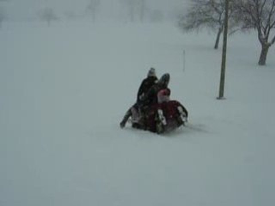 descente en luge façon québécoise